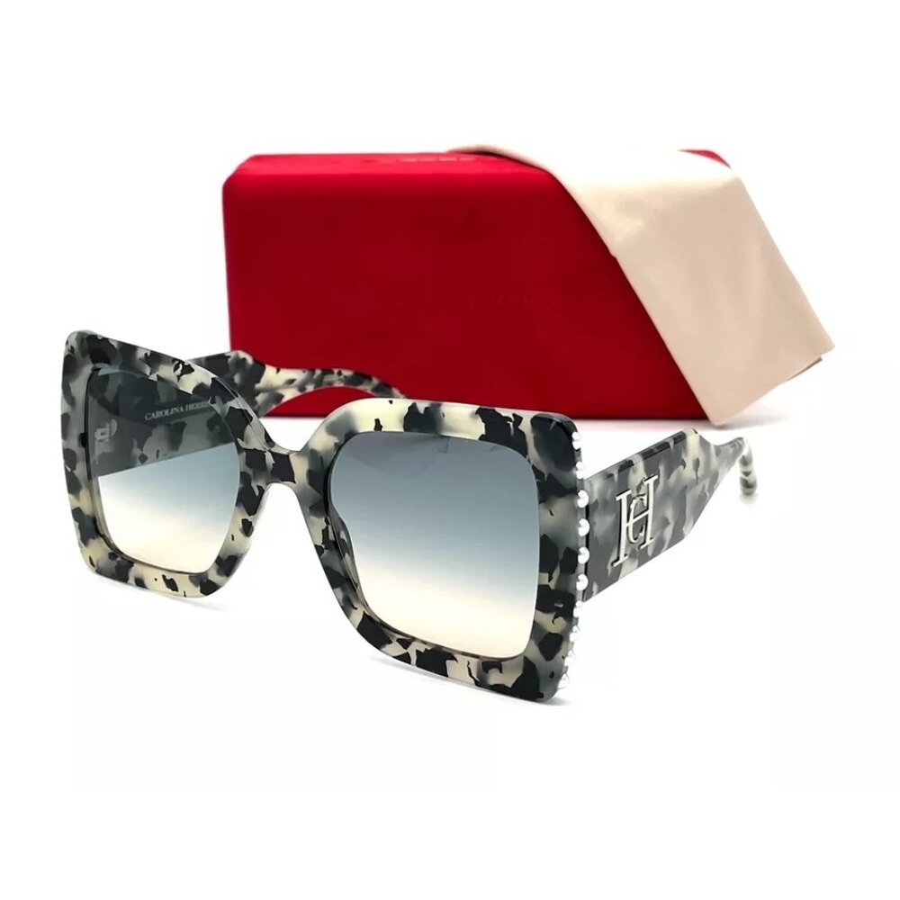 CAROLINA HERRERA CH0001 AHF White Havana / Light Gray 55mm Sunglasses